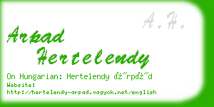 arpad hertelendy business card